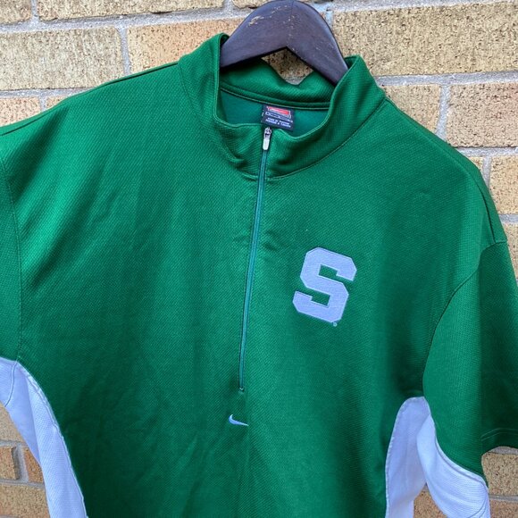 Vintage Nike Center Swoosh Michigan State Jersey T Shirt Green Large - Picture 6 of 16